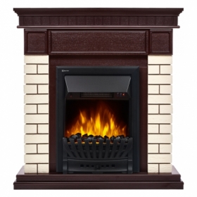 Электрокамин Electrolux Bricks Classic кирпич Бежевый/шпон Тёмный дуб с очагом Classic EFP/P - 1020LS