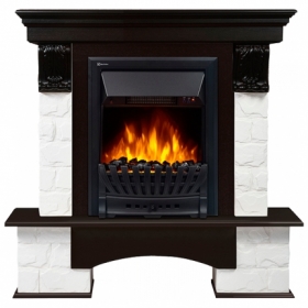 Электрокамин Electrolux Forte Classic камень белый, венге с очагом Classic EFP/P - 1020LS