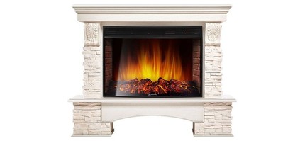 Электрокамин Electrolux Pietra 30S белый, белёный дуб с очагом 33 дюйма (EFP/P - 3320RLS)