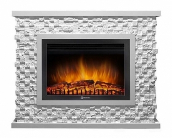 Электрокамин Electrolux Quadro 25 (песчаник античный белый/белая эмаль) с очагом 27 дюймов (EFP/P - 2720RLS)