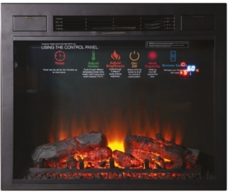 Электрокамин InterFlame Sirius 30 LED FX Black/Brass