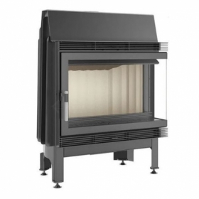 Дровяной камин Kratki Blanka670/570/P/BS (угловое стекло справа)