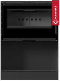 Дровяной камин Kratki KARI 70/W, черная футеровка