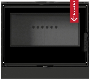 Дровяной камин Kratki KARI 80, черная футеровка, с доводчиком