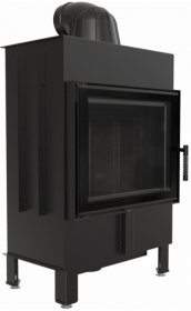 Дровяной камин Kratki LUCY/12, черная футеровка, с доводчиком PRO