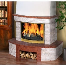 Дровяной камин MadeIra Lily Rosso (Emperador), Sunny М с800