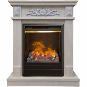 Электрокамин Real-Flame Adelaida STD/EUG WT с очагом 3D Olympic