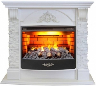 Электрокамин Real-Flame Athena GR STD/EUG/25/25'5 WT с очагом 3D Firestar 25,5