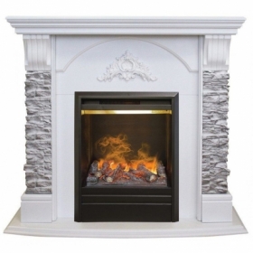 Электрокамин Real-Flame Athena GR STD/EUG/25/25'5 WT с очагом 3D Olympic