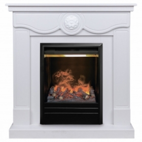 Электрокамин Real-Flame Aurora STD/EUG WT с очагом 3D Olympic