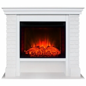 Электрокамин Real-Flame Brixton 25,5 с очагом Evrika 25,5 LED