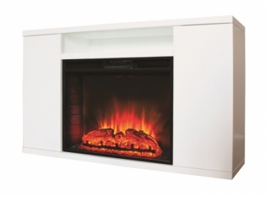 Электрокамин Real-Flame Brooklyn 25,5 WT с очагом Evrika 25,5 LED