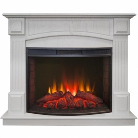 Электрокамин Real-Flame Carolina 25,5 WT с очагом Evrika 25,5 LED