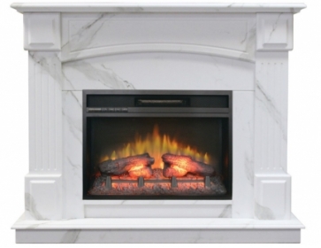 Электрокамин Real-Flame Carolina Marble 25,5/24 WT с очагом Eridan 24
