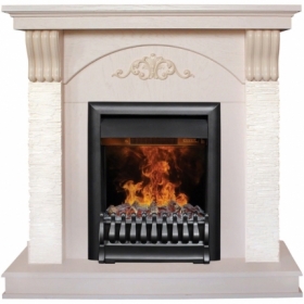 Электрокамин Real-Flame Corfino STD/EUG WT с очагом 3D Oregan