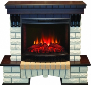 Электрокамин Real-Flame Country 25/25,5 AO с очагом Evrika 25,5 LED