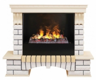 Электрокамин Real-Flame Country 26 WT с очагом Black вставка  3D Cassette 630