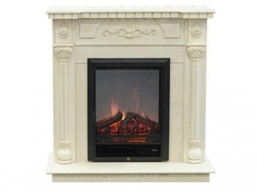 Электрокамин Real-Flame Dacota STD/EUG WT с очагом Eugene