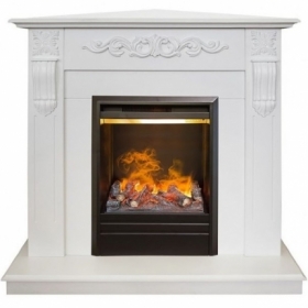 Электрокамин Real-Flame Dominica Corner STD/EUG WT с очагом 3D Olympic