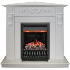 Электрокамин Real-Flame Dominica Corner STD/EUG WT с очагом 3D Oregan