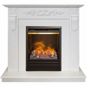 Электрокамин Real-Flame Dominica STD/EUG WT с очагом 3D Olympic