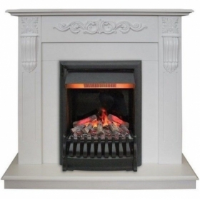 Электрокамин Real-Flame Dominica STD/EUG WT с очагом 3D Oregan