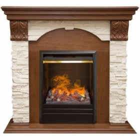 Электрокамин Real-Flame Dublin LUX STD/EUG AO с очагом 3D Olympic