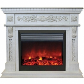 Электрокамин Real-Flame Estella 25,5/26 WT с очагом Mooblaze Deluxe, Moonblaze Lux Bl/Br