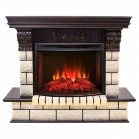 Электрокамин Real-Flame Gracia 25'5/24 AO с очагом Evrika 25,5 LED