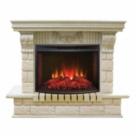 Электрокамин Real-Flame Gracia 25'5/24 WT с очагом Evrika 25,5 LED
