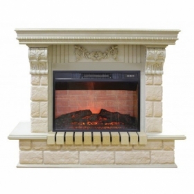Электрокамин Real-Flame Gracia 25'5/24 WT с очагом Irvine 24