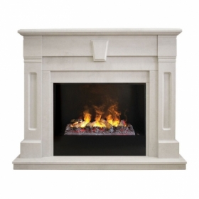 Электрокамин Real-Flame Kellie 25,5/26 WT с очагом Black вставка  3D Cassette 630