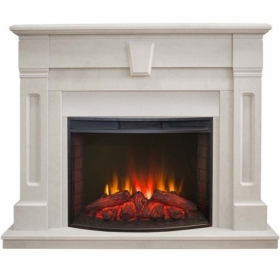 Электрокамин Real-Flame Kellie 25,5/26 WT с очагом Evrika 25,5 LED