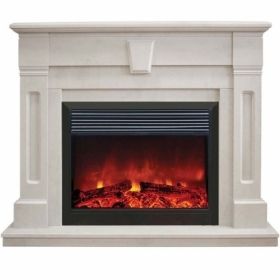 Электрокамин Real-Flame Kellie 25,5/26 WT с очагом Moonblaze Lux Bl/Br