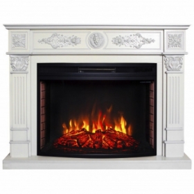 Электрокамин Real-Flame Leonardo 33 WT с очагом Firespace 33 S IR