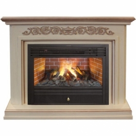 Электрокамин Real-Flame Leticia 26 WT с очагом 3D Novara