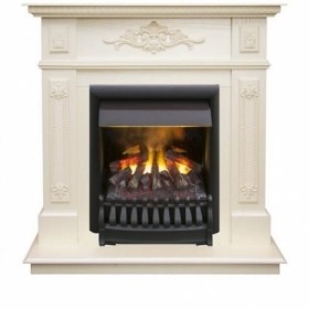 Электрокамин Real-Flame Lilian STD/EUG WT с очагом 3D Oregan