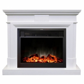 Электрокамин Real-Flame Marco 26 WT-591 с очагом Moonblaze Lux Bl/Br