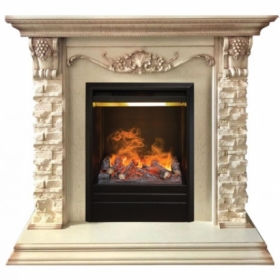 Электрокамин Real-Flame PATRICIA STD WT с очагом OLYMPIC 3D