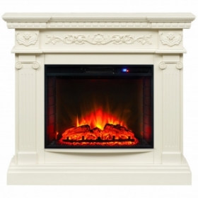 Электрокамин Real-Flame Riviera 25,5 WT с очагом Sparta 25,5 LED