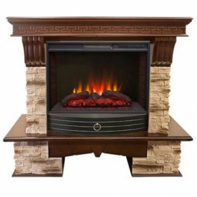 Электрокамин Real-Flame Rockland 25/25,5 с очагом Sparta 25,5 LED