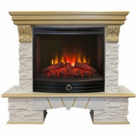Электрокамин Real-Flame Rockland LUX 25/25,5 с очагом Evrika 25,5 LED