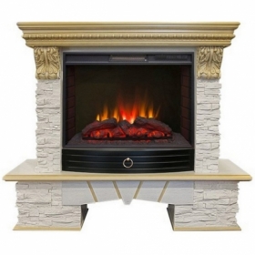 Электрокамин Real-Flame Rockland LUX 25/25,5 с очагом Sparta 25,5 LED