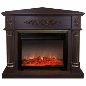 Электрокамин Real-Flame Silvia Corner 26 AO с очагом Mooblaze Deluxe, Moonblaze Lux Bl/Br
