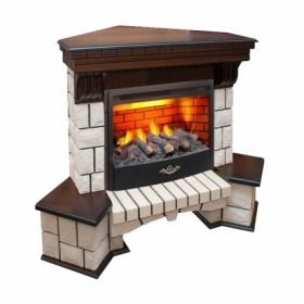 Электрокамин Real-Flame Stone Corner 25/25,5 AO с очагом 3D Firestar 25,5