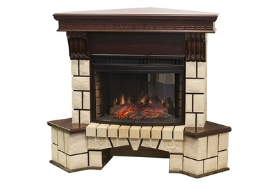 Электрокамин Real-Flame Stone Corner 26 с очагом Moonblaze lux Bl/Br