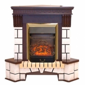 Электрокамин Real-Flame Stone Corner new STD/EUG AO (DN) с очагами Fobos/Majestic