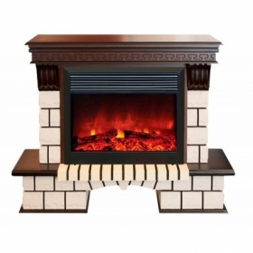 Электрокамин Real-Flame Stone 26/HL с очагами Moonblaze Delux/Lux (BL/BR)