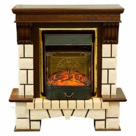 Электрокамин Real-Flame Stone new STD/EUG AO (DN) с очагами Fobos/Majestic