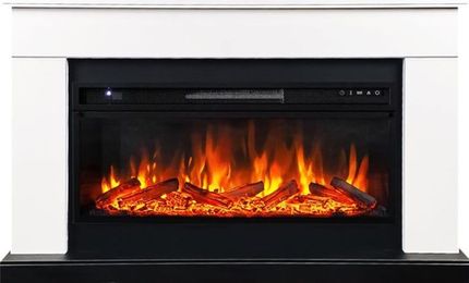 Электрокамин Royal Flame BERGEN белый c очагом Vision 42 LOG LED